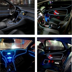 3/5m Glow EL Wire Neon LED Strip Light Auto Flexible Rope Tube Sewable Tagled Lamp Dance Party Car Decor 3/5m Glow EL Wire Neon LED Strip Light Auto Flexible Rope Tube Sewable Tagled Lamp Dance Party Car Decor