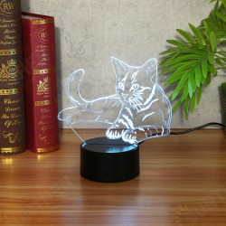 3D Cat LED Night Light 7 Colors Acrylic Animal LED Night Light Touch USB Charging Decor Night Light 3D Cat LED Night Light 7 Colors Acrylic Animal LED Night Light Touch USB Charging Decor Night Light