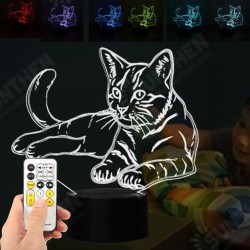 3D Cat LED Night Light 7 Colors Acrylic Animal LED Night Light Touch USB Charging Decor Night Light 3D Cat LED Night Light 7 Colors Acrylic Animal LED Night Light Touch USB Charging Decor Night Light