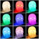 3D Colorful LED Skull Night Light Remote Control Stress Relief USB Rechargeable