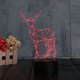 3D Deer Illusion LED Table Desk Light USB 7 Color Changing Night Lamp Home Decor