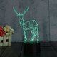 3D Deer Illusion LED Table Desk Light USB 7 Color Changing Night Lamp Home Decor