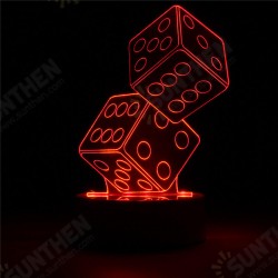 3D Dice Shape RGB USB Night Light Color Changing LED Table Lamp + 24 Key Controller Xmas Gift 3D Dice Shape RGB USB Night Light Color Changing LED Table Lamp + 24 Key Controller Xmas Gift