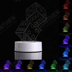 3D Dice Shape RGB USB Night Light Color Changing LED Table Lamp + 24 Key Controller Xmas Gift 3D Dice Shape RGB USB Night Light Color Changing LED Table Lamp + 24 Key Controller Xmas Gift