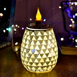 3D Glass Electric Aromatherapy Lamp Triangle Pattern Warm White Lights Home Aromatherapy Light 3D Glass Electric Aromatherapy Lamp Triangle Pattern Warm White Lights Home Aromatherapy Light