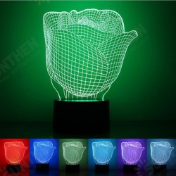 3D Illuminated Illusion Color Changing Rose LED Desk Night Light Lamp 3D Illuminated Illusion Color Changing Rose LED Desk Night Light Lamp