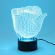 3D Illuminated Illusion Color Changing Rose LED Desk Night Light Lamp