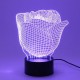 3D Illuminated Illusion Color Changing Rose LED Desk Night Light Lamp