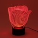 3D Illuminated Illusion Color Changing Rose LED Desk Night Light Lamp