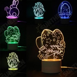 3D Illusion Easter Egg Rabbit LED Night Light USB Colorful Table Desk Lamp Holiday Decor DC5V 3D Illusion Easter Egg Rabbit LED Night Light USB Colorful Table Desk Lamp Holiday Decor DC5V