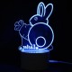 3D Illusion Easter Egg Rabbit LED Night Light USB Colorful Table Desk Lamp Holiday Decor DC5V