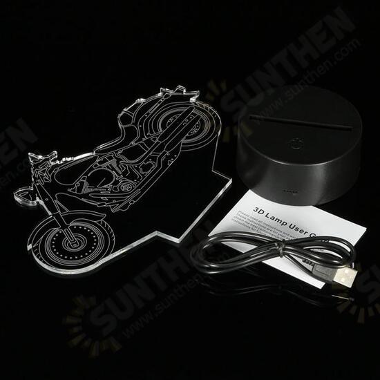 3D Illusion Motorcycle LED Desk Lamp 7 Color Change Touch Switch Night Light 3D Illusion Motorcycle LED Desk Lamp 7 Color Change Touch Switch Night Light