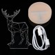 3D Illusion USB LED Night Light Warm White Desk Table Lamp Xmas Gift