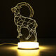 3D Illusion USB LED Night Light Warm White Desk Table Lamp Xmas Gift