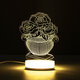 3D Illusion USB LED Night Light Warm White Desk Table Lamp Xmas Gift