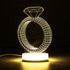 3D Illusion USB LED Night Light Warm White Desk Table Lamp Xmas Gift 3D Illusion USB LED Night Light Warm White Desk Table Lamp Xmas Gift