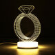 3D Illusion USB LED Night Light Warm White Desk Table Lamp Xmas Gift