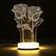 3D Illusion USB LED Night Light Warm White Desk Table Lamp Xmas Gift