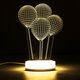 3D Illusion USB LED Night Light Warm White Desk Table Lamp Xmas Gift