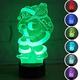 3D LED Colorful Christmas Santa Claus Touch Control Lamp Decor Gift Night Light