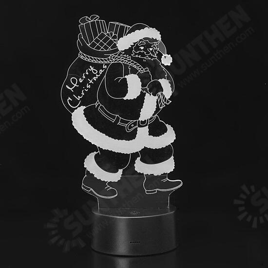 3D LED Colorful Christmas Santa Claus Touch Control Lamp Decor Gift Night Light 3D LED Colorful Christmas Santa Claus Touch Control Lamp Decor Gift Night Light