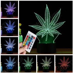 3D LED Maple Leaf Table Lamp Remote Control Touch Night Light Color Change Gift 3D LED Maple Leaf Table Lamp Remote Control Touch Night Light Color Change Gift