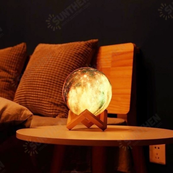 3D Magical Lunar Moon Lamp USB LED Night Light Touch Sensor Galaxy Sky Moonlight