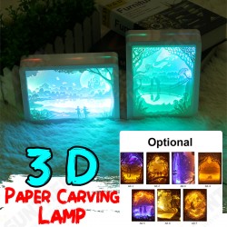 3D Paper Carving Lamp Art Creative LED Night Light Birthday Gift Romantic Decor 3D Paper Carving Lamp Art Creative LED Night Light Birthday Gift Romantic Decor