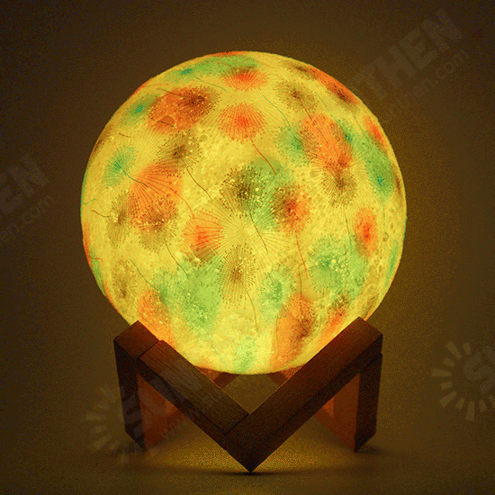 3D Printing Moon Lamp Space LED Night Light Remote Control / Touch/ Pat Contorl Lamp USB Charge Valentine Gift