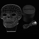 3D Skull Illusion LED Table Desk Light USB 7 Color Changing Night Lamp Home Decor
