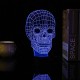 3D Skull Illusion LED Table Desk Light USB 7 Color Changing Night Lamp Home Decor