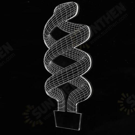 3D Tornado Illusion LED Table Desk Light USB 7 Color Changing Night Lamp 3D Tornado Illusion LED Table Desk Light USB 7 Color Changing Night Lamp