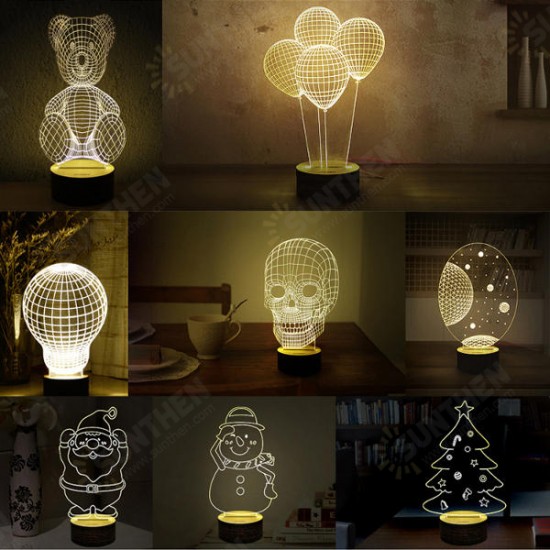 3D Visual LED Small Table Night Light For Holiday Valentine's Day