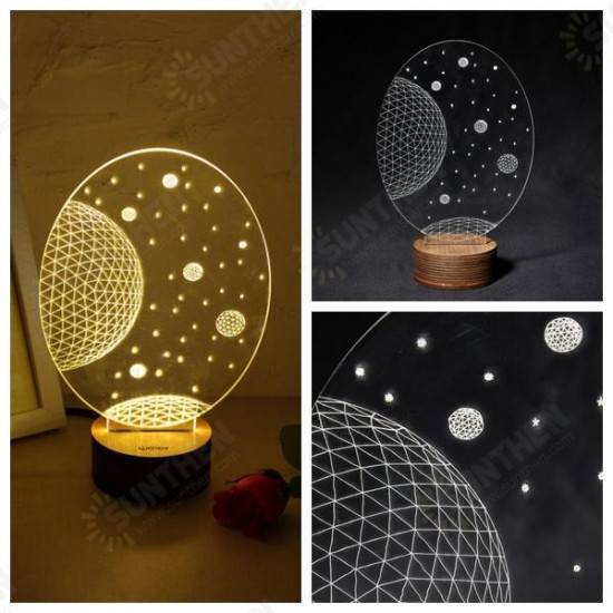 3D Visual LED Small Table Night Light For Holiday Valentine's Day