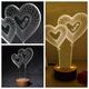 3D Visual LED Small Table Night Light For Holiday Valentine's Day