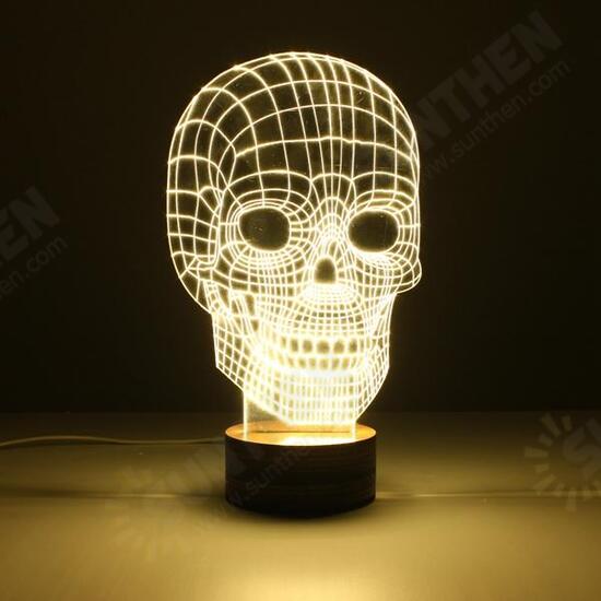 3D Visual LED Table Lamp Energy Saving Wooden Night Lamp For Holiday