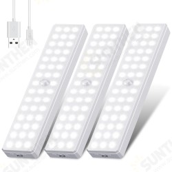 3PCS 6500K 44LEDs Motion Sensor Light 750mAh USB Rechargeable Magnetic Sticker Lamp 3PCS 6500K 44LEDs Motion Sensor Light 750mAh USB Rechargeable Magnetic Sticker Lamp