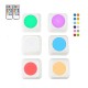 3pcs / 6pcs Colorful Remote Control Pat Night Light for Wardrobe Kitchen Bedroom Cabinet Square Shape 3pcs / 6pcs Colorful Remote Control Pat Night Light for Wardrobe Kitchen Bedroom Cabinet Square Shape