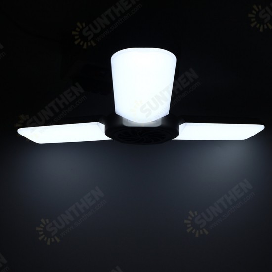 40W E27 Mosquito Killer Lamp Deformable LED Garage Light Bulb Three-Leaf Foldable Ceiling Lighting