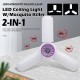 40W E27 Mosquito Killer Lamp Deformable LED Garage Light Bulb Three-Leaf Foldable Ceiling Lighting