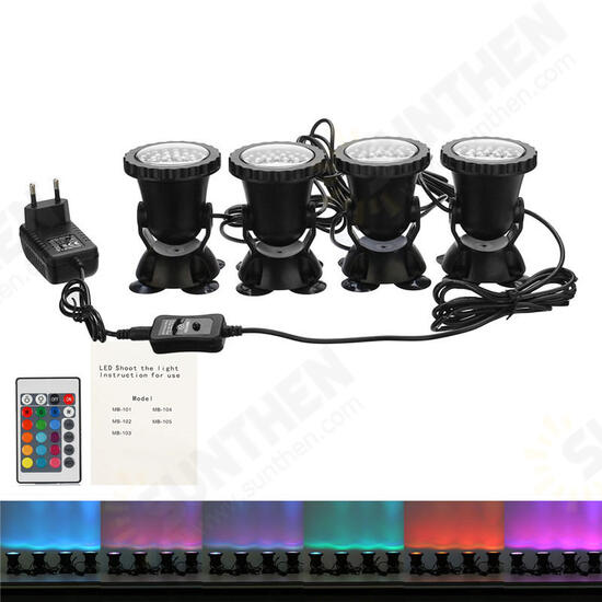 4pcs LED RGB Submersible Pond Spot Light Underwater Swimming Pool Lamps AC100-240V 4pcs LED RGB Submersible Pond Spot Light Underwater Swimming Pool Lamps AC100-240V