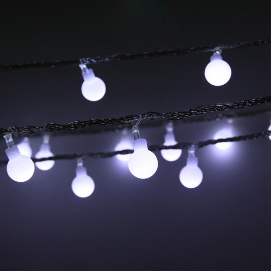 50 LED Solar Lamps LED String Fairy Lights Garland Christmas Lights For Wedding Garden Party Decor Outdoor 3XAA Battery Powered Led Globe String Light