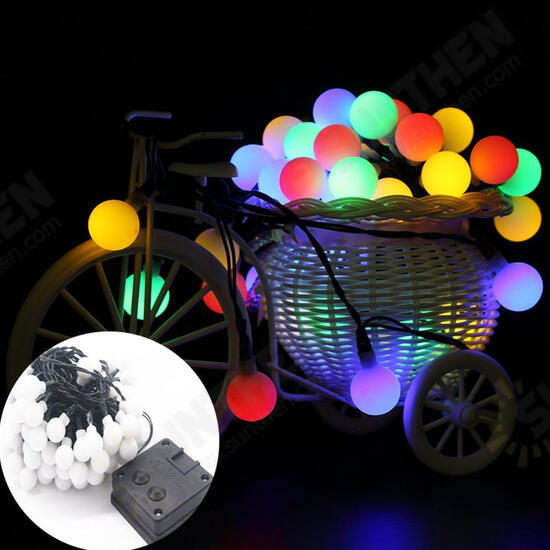 50 LED Solar Lamps LED String Fairy Lights Garland Christmas Lights For Wedding Garden Party Decor Outdoor 3XAA Battery Powered Led Globe String Light