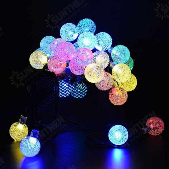 50LED 7M Solar String Lights Outdoor Waterproof 8 Modes Lights Globe for Garden Decoration