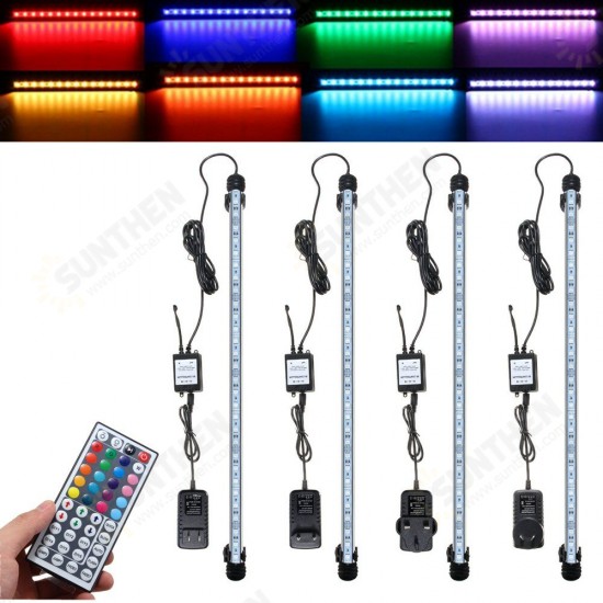 53CM RGB LED Aquarium Fish Tank Light IP68 Color Changing Bar Submersible Lamp + Remote Control AC110-240V