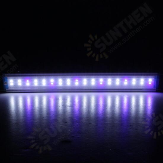 58.5CM Aluminum Adjustable LED Aquarium Light Fish Tank Panel Lamp Blue+White AC220V 58.5CM Aluminum Adjustable LED Aquarium Light Fish Tank Panel Lamp Blue+White AC220V