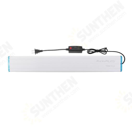 58.5CM Aluminum Adjustable LED Aquarium Light Fish Tank Panel Lamp Blue+White AC220V