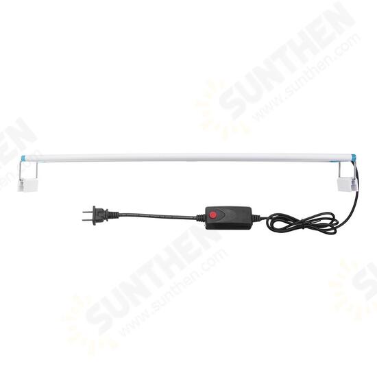 58.5CM Aluminum Adjustable LED Aquarium Light Fish Tank Panel Lamp Blue+White AC220V