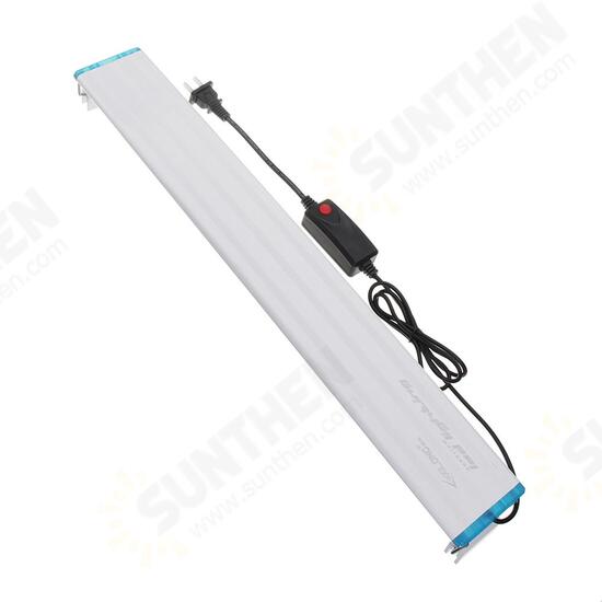 58.5CM Aluminum Adjustable LED Aquarium Light Fish Tank Panel Lamp Blue+White AC220V