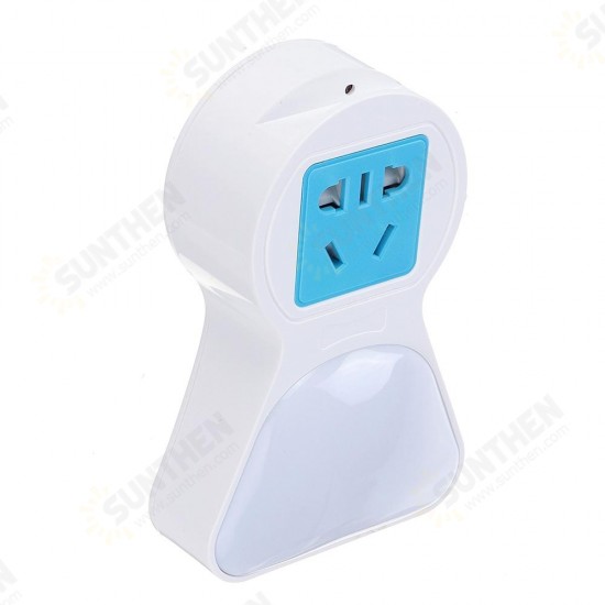 5A 9 LED Plug Socket Lamp Plug-in Wall Hallway Night Light USB Charging US/EU Plug